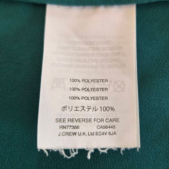 J. Crew Womens Sleeveless Teal Top 8 Petite Flowy Lightweight Blouse - Picture 8 of 9